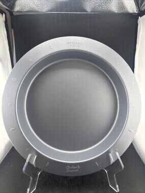 Baker's Secret 9" Non-Stick Metal Pie Pan Pan Wide Rim Crust Slicing Guide